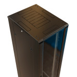 Шкаф серверный напольный WRline WR-TT-2761-AS-RAL9004 (27U, 600x1388x1000мм, IP20, 800кг)