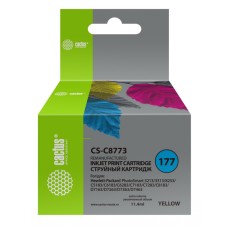 Чернильный картридж Cactus HP 177 CS-C8773 (желтый; 11,4стр; PS 3213, 3313, 8253, C5183, C6183, C6283, C7183, C7283, C8183, D7163, D7263, D7363, D7463) [CS-C8773]