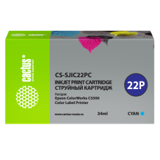 Cactus CS-SJIC22PC (голубой пигментный; 34стр; ColorWorks C3500) [CS-SJIC22PC]