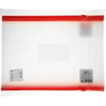 Бюрократ -BPM4ARED (A4+, полипропилен, толщина пластика 0,15мм, молния красный)