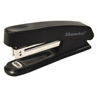Степлер Silwerhof 401072-01 (тип скоб: №10, пластик, вместимость 50 скоб, одновременно скрепляемых 12 листов, глубина прошивки 43мм) [401072-01]