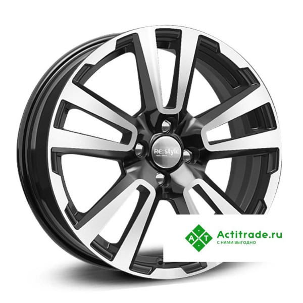 КиК Vesta Cross КС874 R17/6.5J PCD 4x100 ET 43 ЦО 60,1 черный с полированной лицевой поверхностью