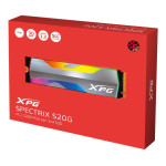Жесткий диск SSD 500Гб ADATA Spectrix S20G (M.2, 2500/1800 Мб/с, 170000 IOPS, PCI-E X4)