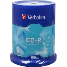 Диск CD-R Verbatim (0.68359375Гб, 52x, cake box, 100)