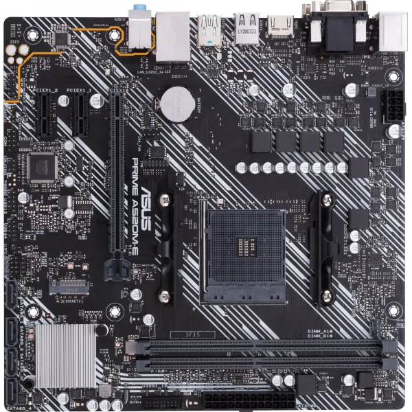 Материнская плата ASUS PRIME A520M-E/CSM (AM4, AMD A520, 2xDDR4 DIMM, microATX, RAID SATA: 0,1,10)