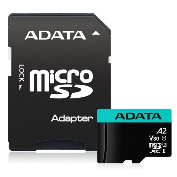 Карта памяти microSDXC 128Гб ADATA (Class 10, 100Мб/с, UHS-I U3, адаптер на SD)