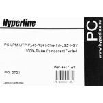 Патч-корд Hyperline PC-LPM-UTP-RJ45-RJ45-C5E-1M