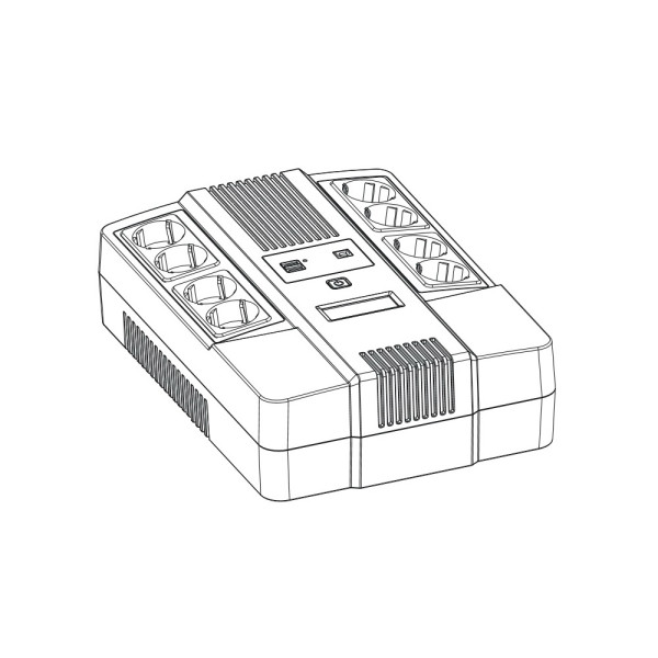 ИБП Powerman Brick 850 PLUS (интерактивный, 480Вт, 4xCEE 7 (евророзетка))