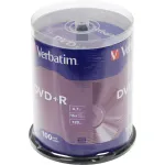 Диск DVD+R Verbatim (4.7Гб, 16x, cake box, 100)