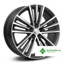 Скад Манчестер R19/7.5J PCD 5x114,3 ET 48 ЦО 67,1 черный матовый с полированной лицевой поверхностью [4021048]