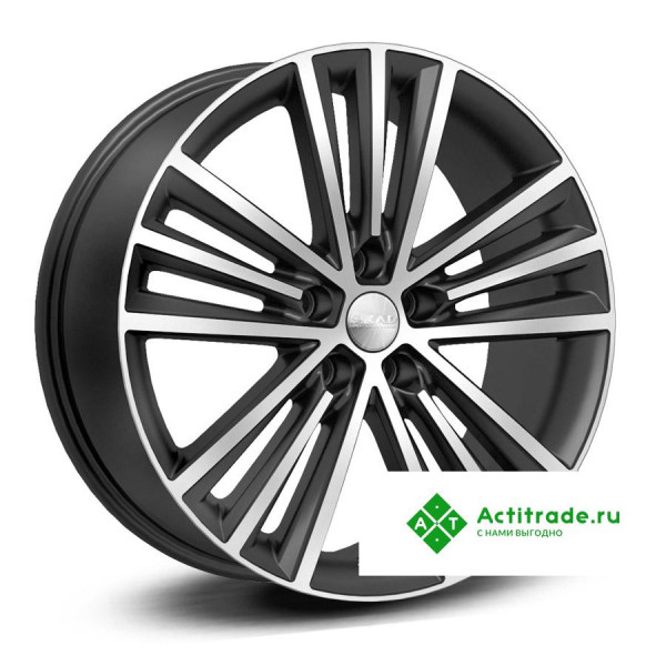 Скад Манчестер R19/7.5J PCD 5x114,3 ET 48 ЦО 67,1 черный матовый с полированной лицевой поверхностью