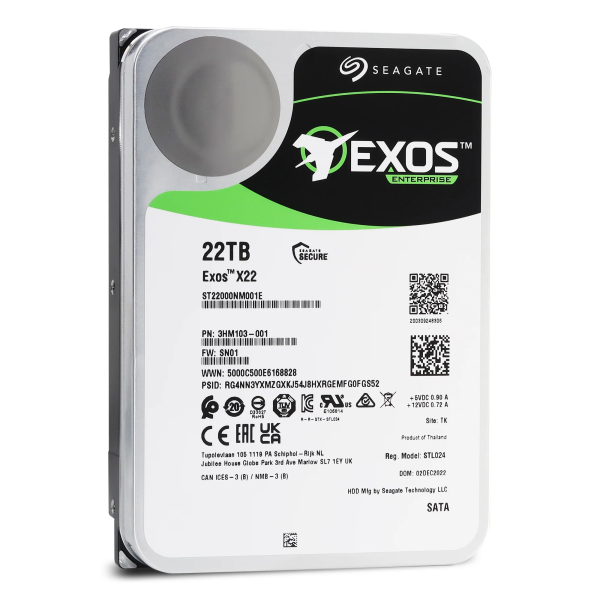 Жесткий диск HDD 22Тб Seagate Exos X22 (3.5