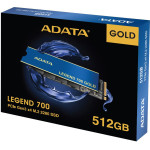 Жесткий диск SSD 512Гб ADATA (M.2 2280, 2000/1600 Мб/с, 60000 IOPS, PCI-E GEN3 X4)