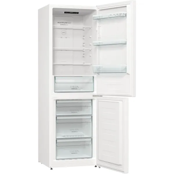 Холодильник Gorenje NRK6191EW4 (No Frost, A+, 2-камерный, объем 320:210/110л, 60x185x59.2см, белый)