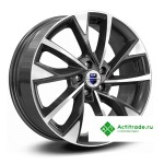 КиК Роквуд R17/7J PCD 5x105 ET 38 ЦО 56,6 черный с полированной лицевой поверхностью