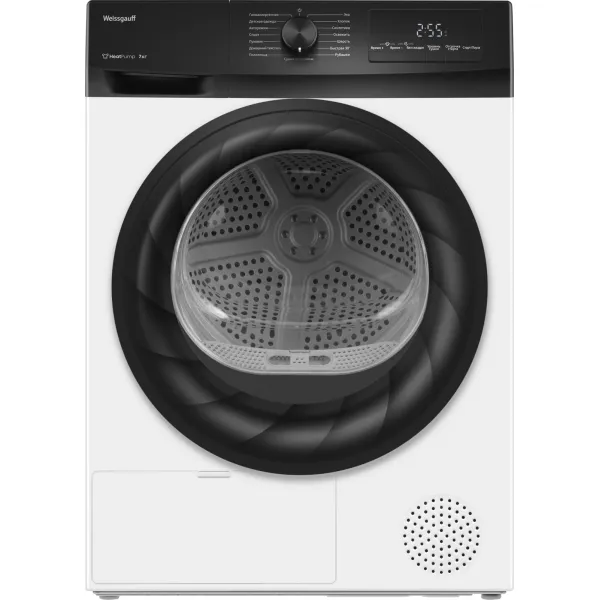 Сушильная машина Weissgauff WD 4948 Heat Pump (Heat Pump (тепловой насос), A+, макс.загрузка 7 кг, 15 программ, уровень шума 64 дБ)