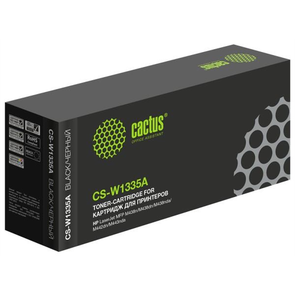 Тонер-картридж Cactus CS-W1335A (черный; 7400стр; LJ MFP M438n, M438dn, M438nda, M442dn, M443nda)