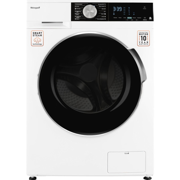 Стиральная машина Weissgauff WM 47147 DC Inverter Steam(59.5x85x47.5см, фронтальная, макс:7кг, 1350об/мин, защита от протечек, белый)