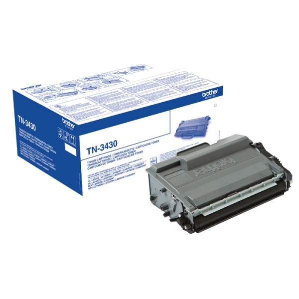 Тонер-картридж Brother TN3430 (черный; 3000стр; HLL5000, 5100, 5200, 6250, 6300, 6400, DCP5500, 6600, MFC5750, 6800, 6900)