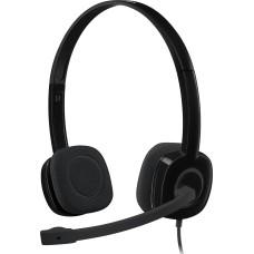 Гарнитура Logitech Stereo Headset H151 (оголовье, 3.5 мм, 1.8м, накладные, mini jack 3.5 mm combo, 80г) [981-000589]