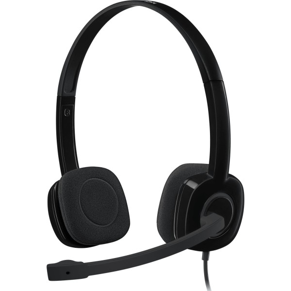 Гарнитура Logitech Stereo Headset H151 (оголовье, 3.5 мм, 1.8м, накладные, mini jack 3.5 mm combo, 80г)
