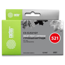 Картридж Cactus CS-CLI521GY (серый; 8,4стр; Pixma MP980, MP990) [CS-CLI521GY]