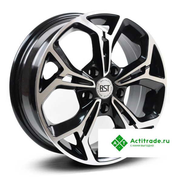 RST R016 R16/6J PCD 5x114,3 ET 43 ЦО 67,1 черный с полированной лицевой поверхностью