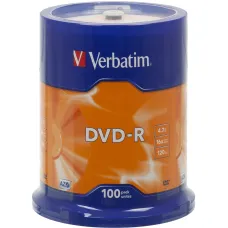 Диск DVD-R Verbatim (4.7Гб, 16x, cake box, 100)