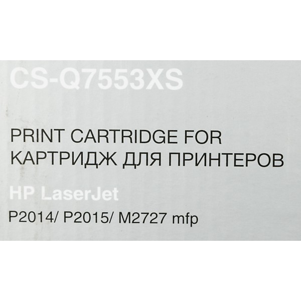 Тонер-картридж Cactus HP CS-Q7553XS (черный; 7000стр; P2014, P2015, M2727)