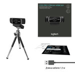 Веб-камера Logitech C922 Pro Stream (3млн пикс., 1920x1080, микрофон, автоматическая фокусировка, USB 2.0)