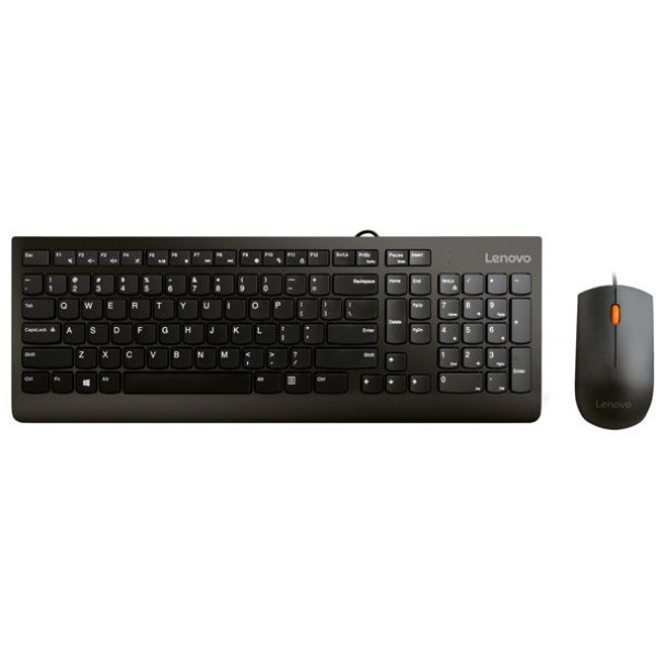 Клавиатура и мышь Lenovo 300 Combo GX30M39635 Black USB (кнопок 2, 1600dpi)