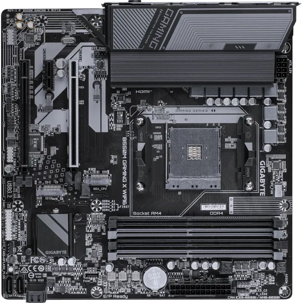 Материнская плата Gigabyte B550M GAMING X WIFI6 (AM4, 4xDDR4 DIMM, microATX, RAID SATA: 0,1,10)