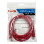 Патч-корд Buro 1428218 (RJ-45 (m), RJ-45 (m), алюминий омедненный, 3м, 5E, 4пары, UTP)