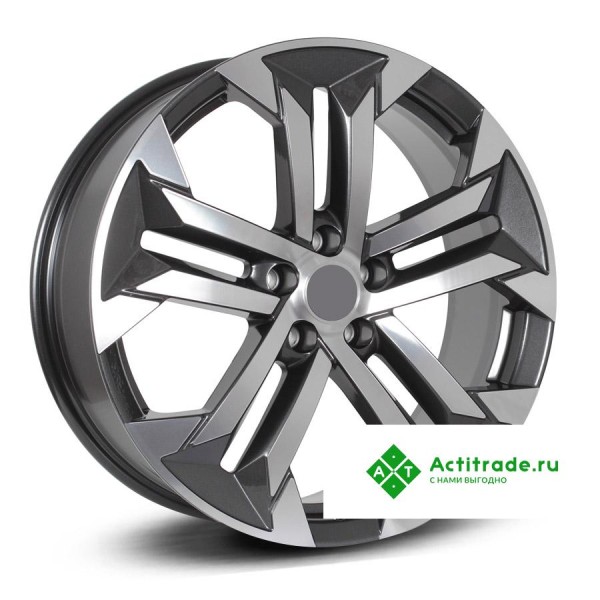 Premium Series КР015 Jaecoo J7 R19/7.5J PCD 5x108 ET 47 ЦО 60,1 темно - серый глянцевый с полированной лицевой поверхностью