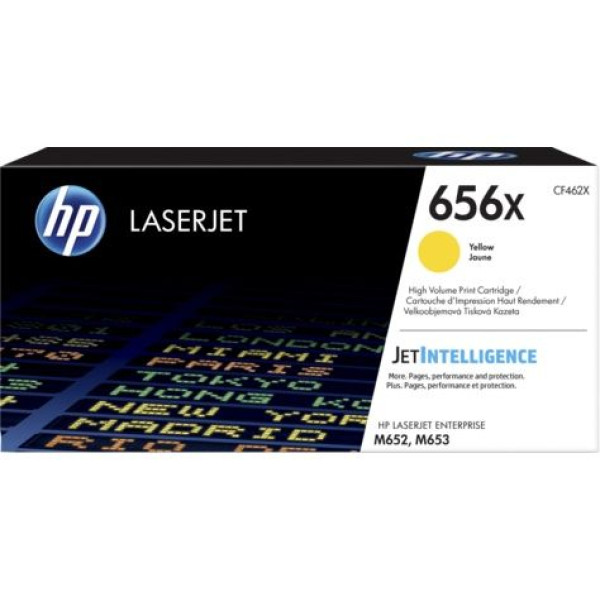 Тонер-картридж HP 656X (желтый; 22000стр; M652, 653)