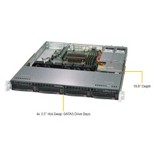 Серверная платформа Supermicro SYS-5019C-MR (0x21**, 2x400Вт, 1U) [SYS-5019C-MR]