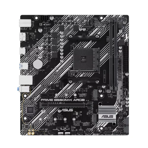 Материнская плата ASUS PRIME B550M-K ARGB (AM4, B550, xDDR4 DIMM, microATX, RAID SATA: 0,1,10)
