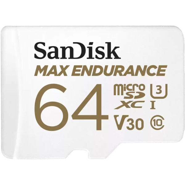 Карта памяти microSDXC 64Гб SanDisk (Class 10, 100Мб/с, UHS-I U3, адаптер на SD)