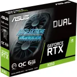 Видеокарта GeForce RTX 3050 1040МГц 6Гб ASUS DUAL OC (PCI-E 4.0, GDDR6, 96бит, 1xDVI, 1xHDMI, 1xDP)
