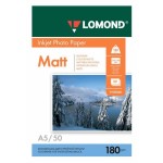 Фотобумага Lomond 0102068 (A5, 180г/м2, для струйной печати, односторонняя, матовая, 50л)