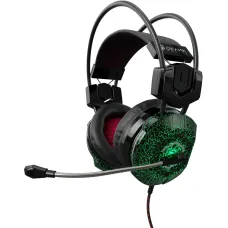 Гарнитура Oklick HS-L500G TOXIC (оголовье, с проводом, полноразмерные, 2 x mini jack 3.5 mm, USB, 380г)