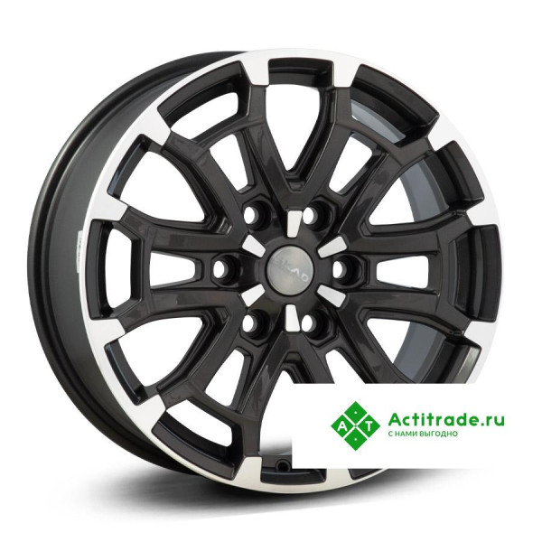 Скад Авилис R18/8J PCD 6x139,7 ET 38 ЦО 67,1 графитовый с полированной лицевой поверхностью