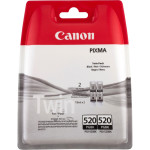 Картридж Canon PGI-520BK (черный; 19стр; 19мл; Pixma iP3600, 4600, MP540, 620; двойная упаковка)