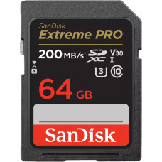 Карта памяти SDXC 64Гб SanDisk (Class 10, 200Мб/с, UHS-I U3) [SDSDXXU-064G-GN4IN]