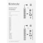 Сетевой фильтр Defender DFS 151 (1,8м, 6xEURO, 2,2кВт)