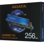 Жесткий диск SSD 256Гб ADATA Legend 710 (2280, 2100/1000 Мб/с, 130000 IOPS, PCIe 3.0 x4 (NVMe))