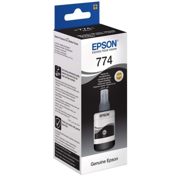 Чернильный картридж Epson C13T77414A (черный; 140стр; 140мл; M100, 105, 200)