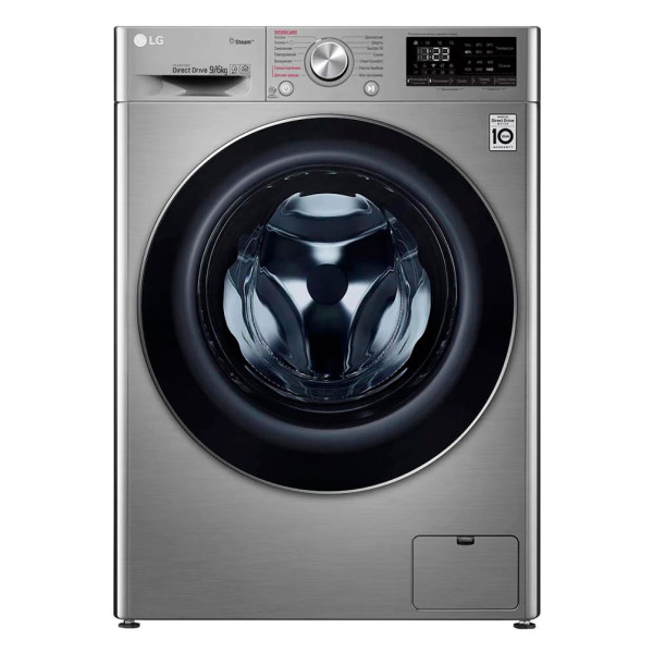 Стиральная машина LG F4V5VG2S(класс: A, полноразмерная 60x85x56см, фронтальная, макс:9кг, с сушкой, 1400об/мин, темно-серебристый)