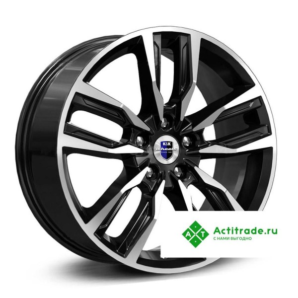 КиК Борэй R18/8J PCD 5x112 ET 25 ЦО 66,6 черный с полированной лицевой поверхностью