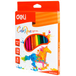 Карандаши Deli ColoRun EC00120 (пластик, трехгранный, 24 цветов, упаковка 24шт, коробка европодвес)